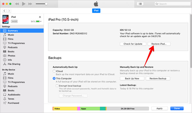 iPad is Disabled Connect to iTunes? How to Fix