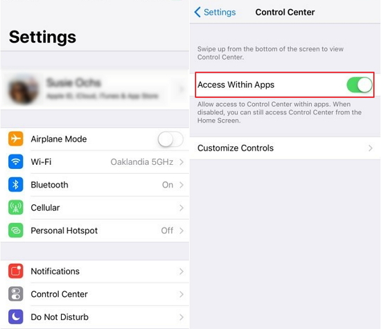 ફિક્સ આઇફોન કંટ્રોલ સેન્ટર iOS 14 અપડેટ પછી સ્વાઇપ કરશે નહીં
