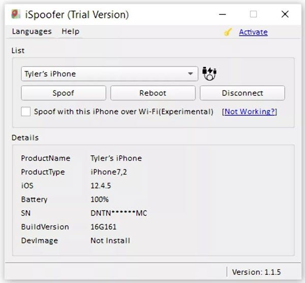 Kaip suklastoti GPS vietą „iPhone“ be „Jailbreak“.