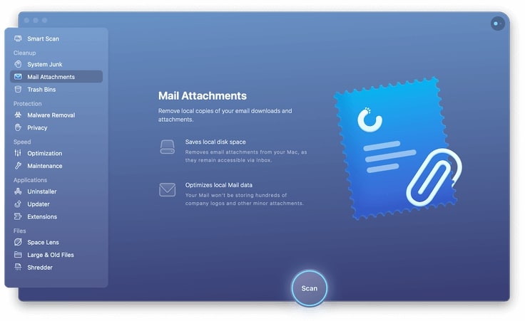 mac cleaner ფოსტის დანართები
