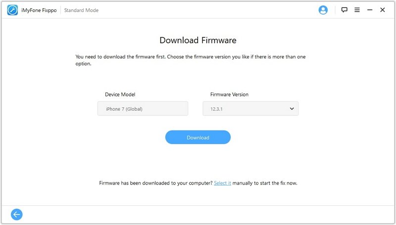 download the suitable firmware